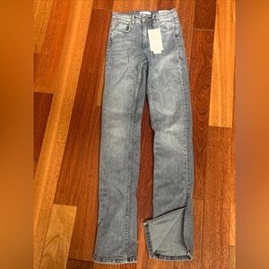 NEW Zara split skinny hi-rise Full Length jeans size 00